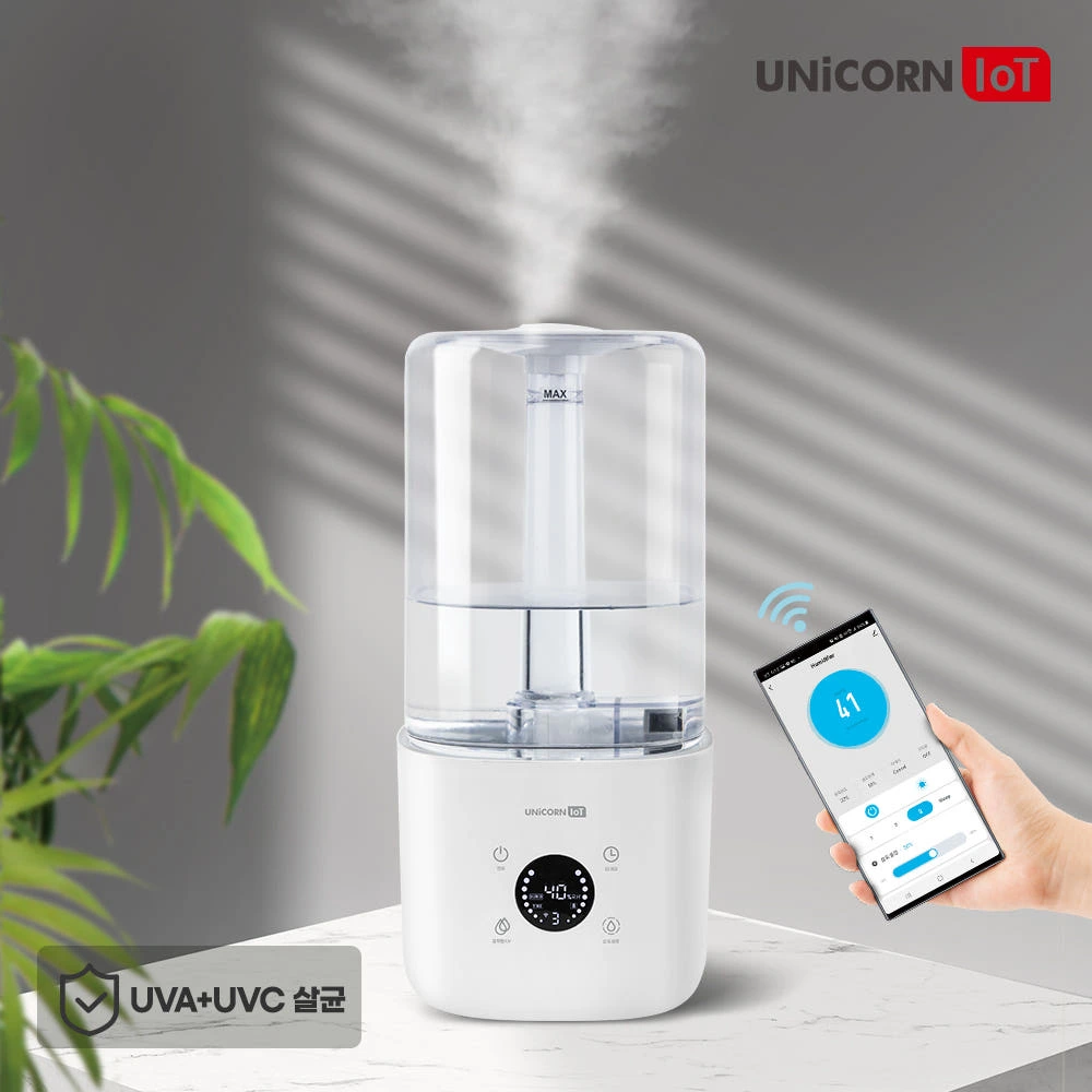 유니콘 IOT UV살균 6L대용량스마트가습기 IOT 앱연동 WIFI어플연동 리모컨지원 TL-HM60V 실제 상품 이미지