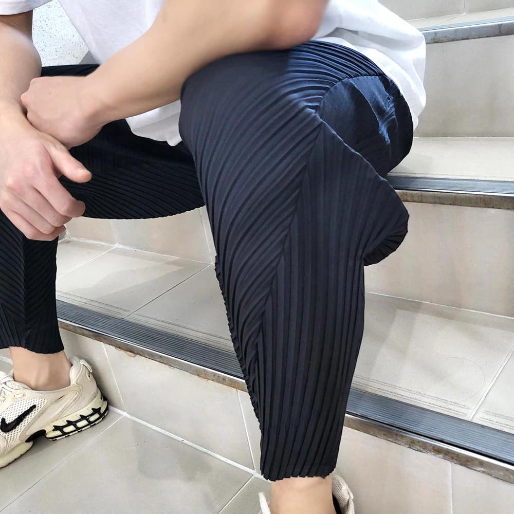 VH04 플리츠 남자 머슬 조거 데일리 배기팬츠 봄 여름 가을 편한옷 실제 상품 이미지