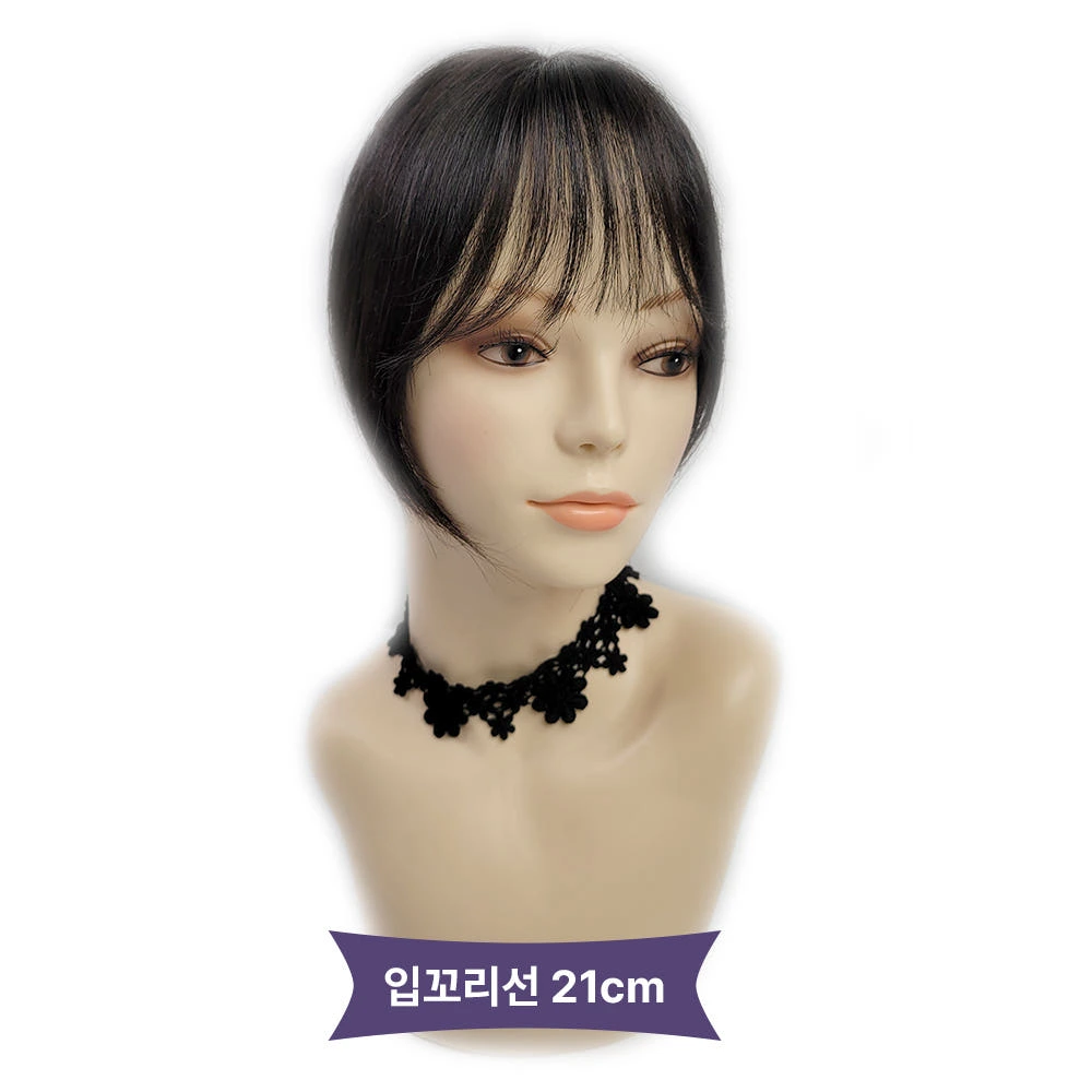 정수리 탈모·새치 뿌염 스트레스 끝! 아미모 인모 앞머리 부분가발 21cm 솔직 후기와 꿀팁 (CM-P6009)