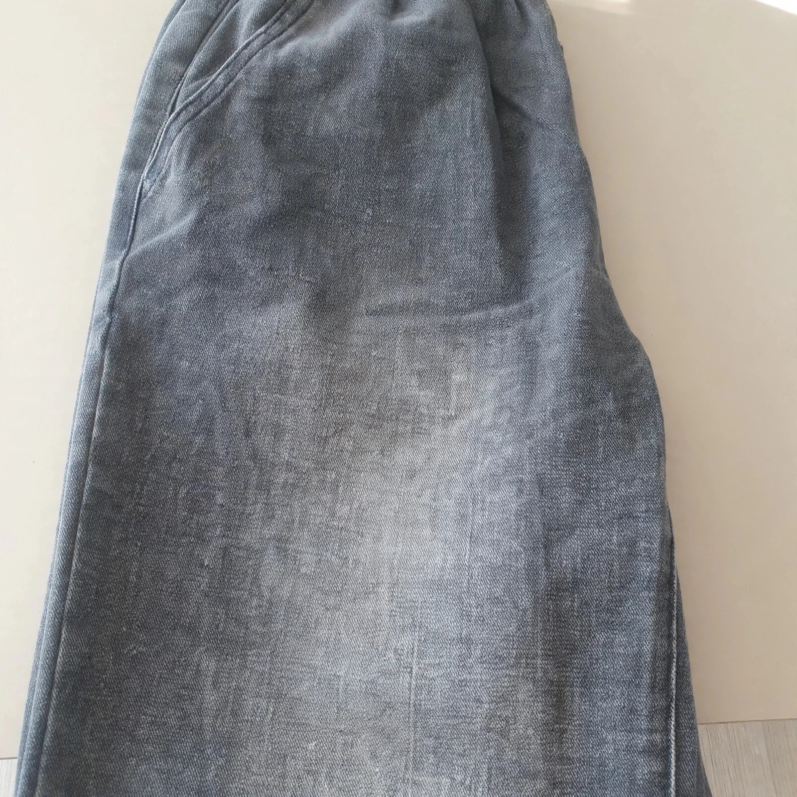 남자청바지 인생핏 완성!샌드워싱 풀온 밴딩 세미와이드 데님팬츠 (S~5XL)