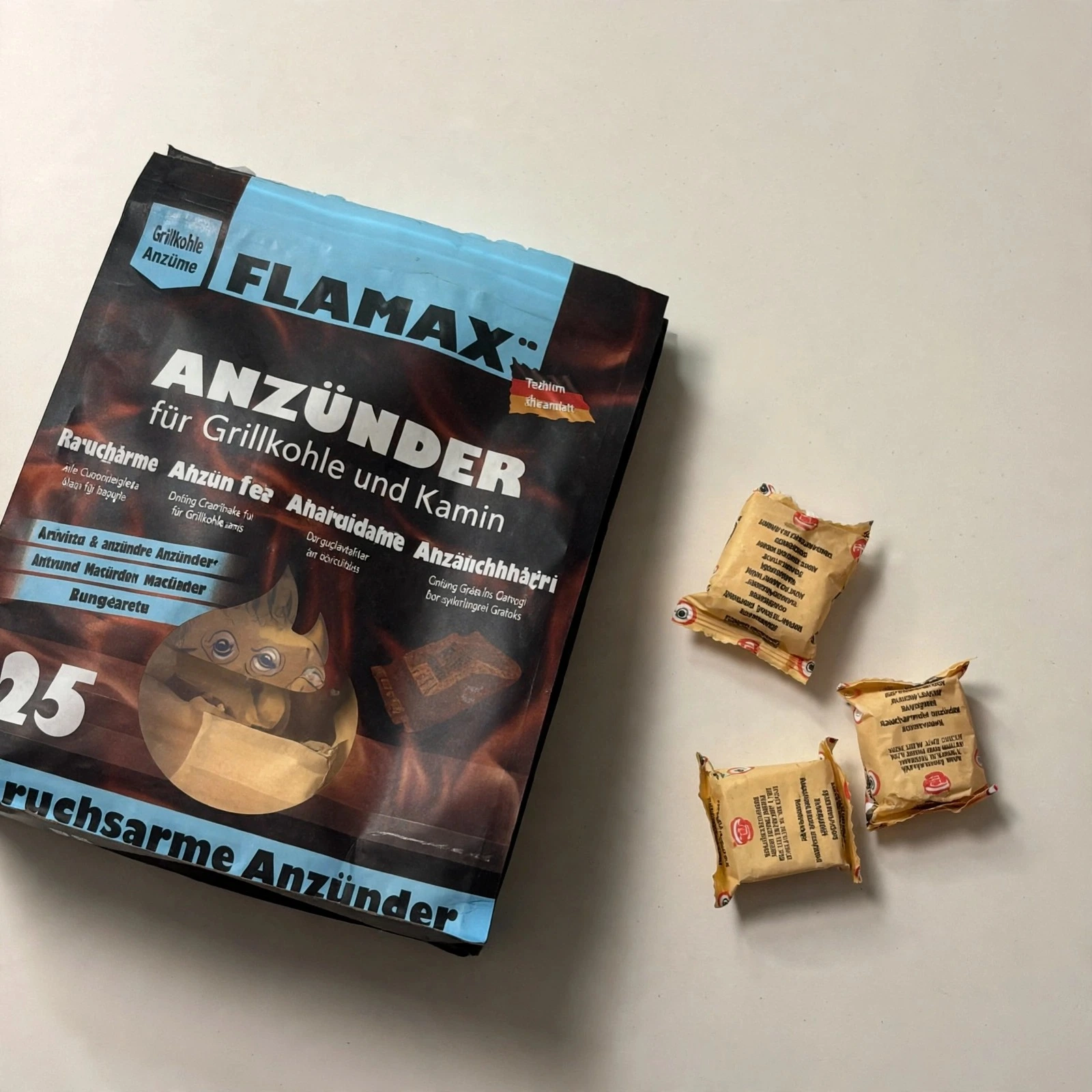 FLAMAX 캔디 착화제 캠핑 숯 장작 점화제 25개입 실제 상품 이미지