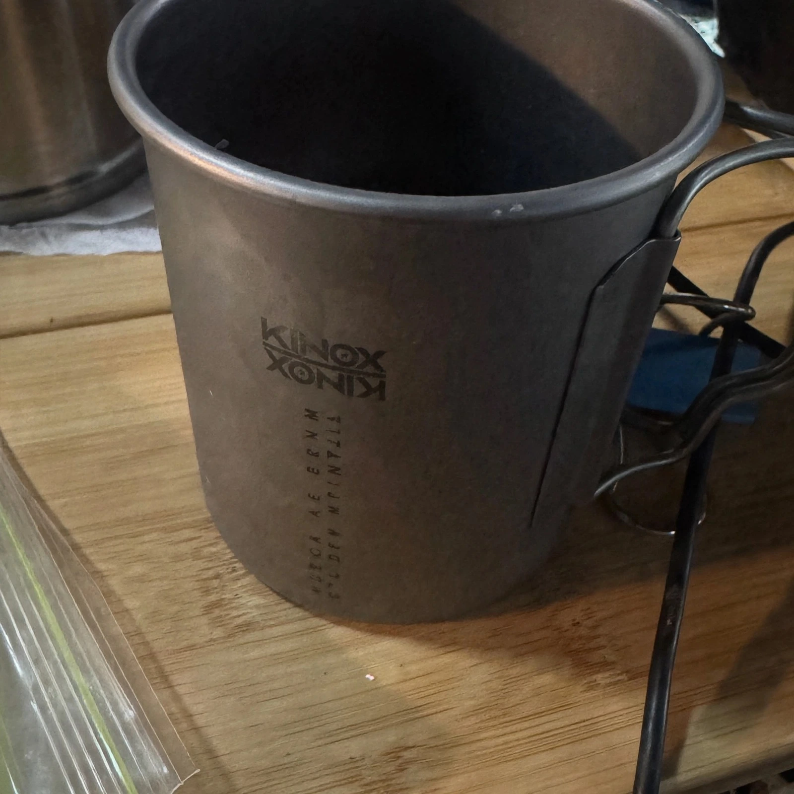키녹스 캠핑 티타늄 컵 싱글 뚜껑 머그 300ml 실제 상품 이미지