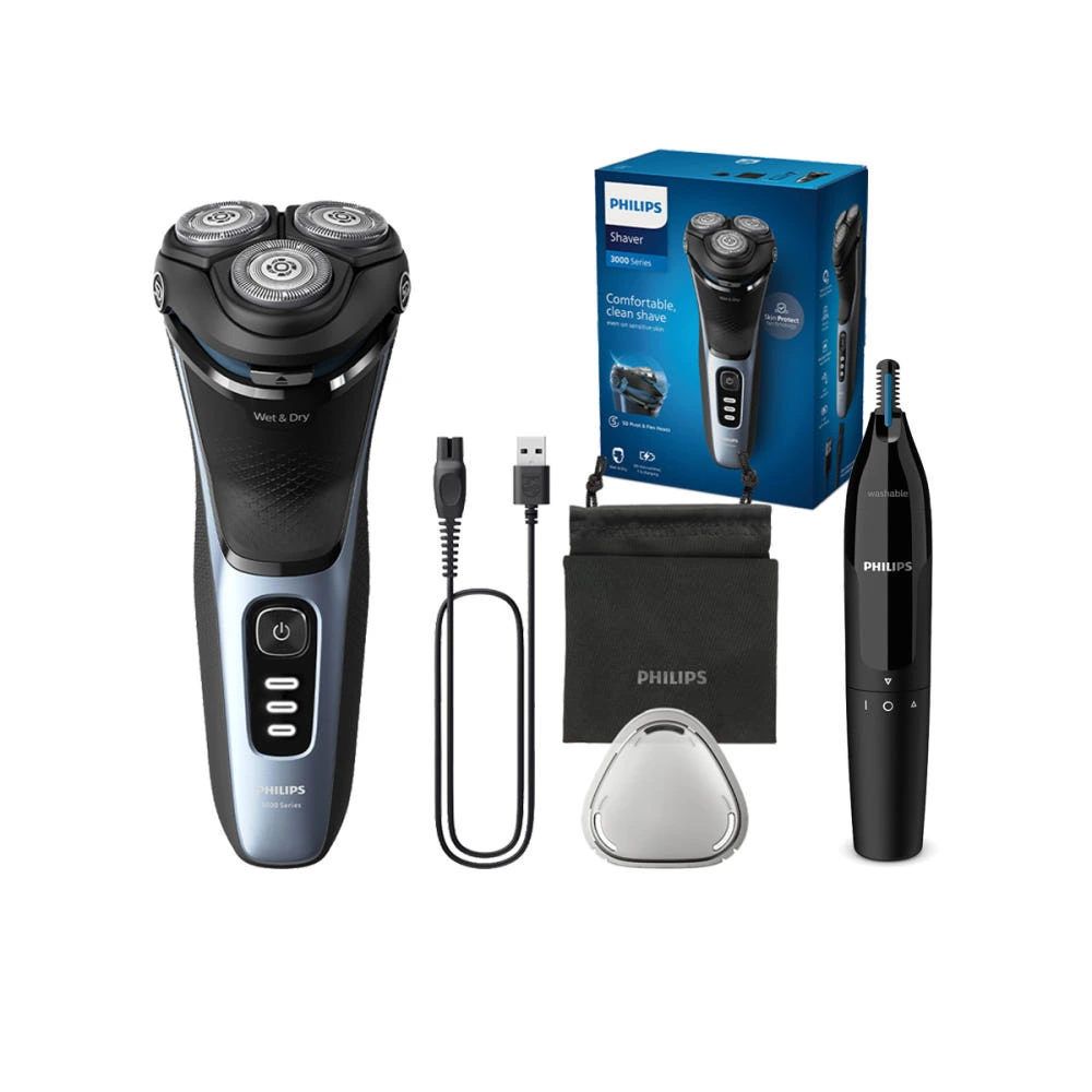매일 아침 상처 걱정 끝! 필립스 전기면도기 S3000(S3243/12) + 코털제거기(NT1650/16) 세트 솔직 후기